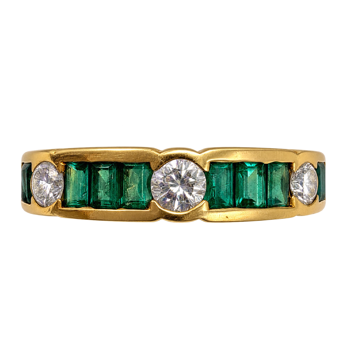 Bague or et Émeraudes