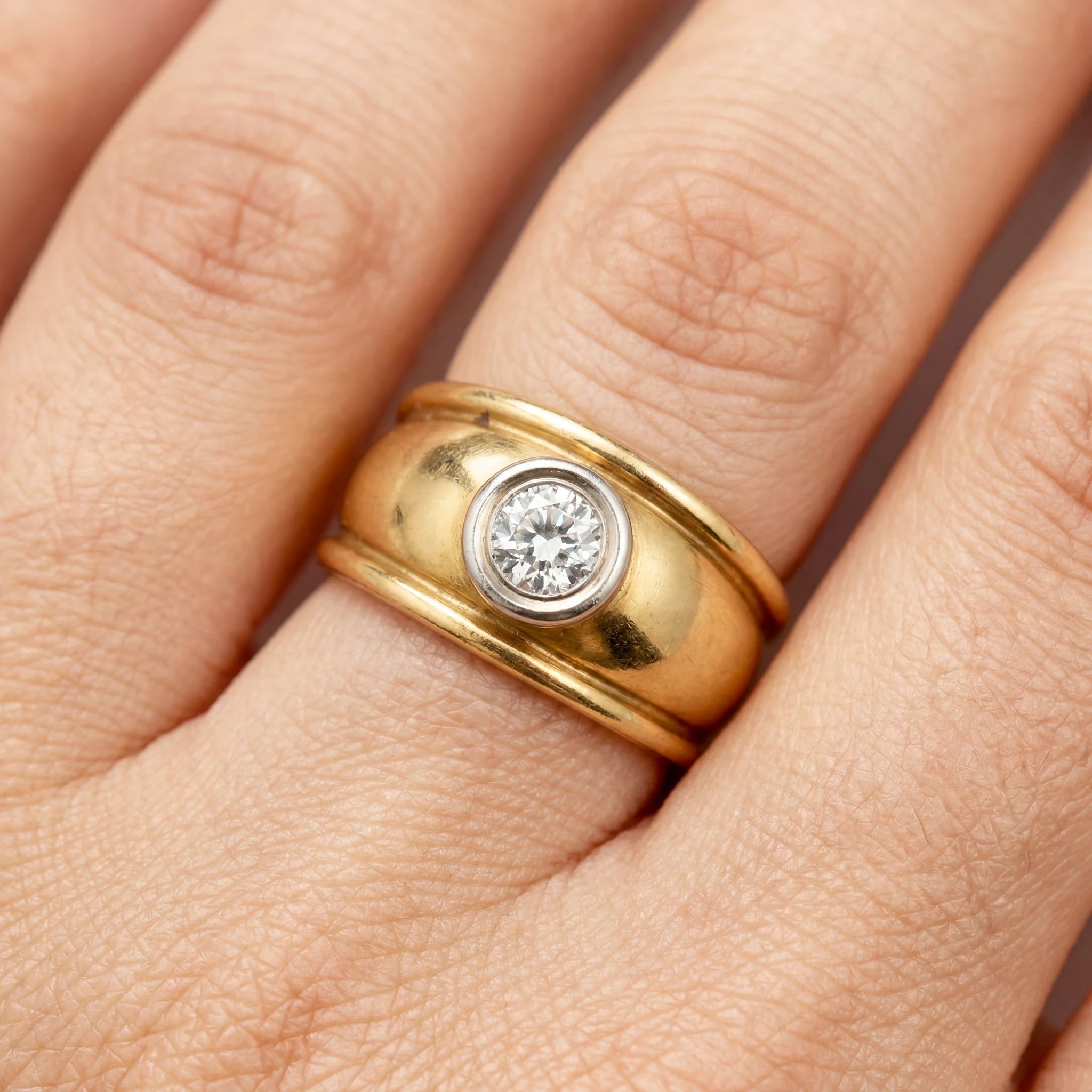Bague Or jaune et Diamant