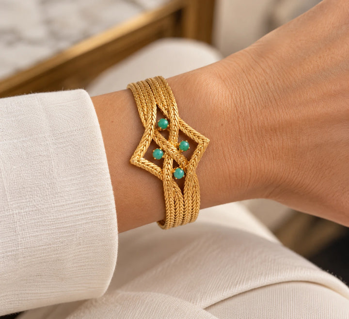Bracelet or et Turquoise
