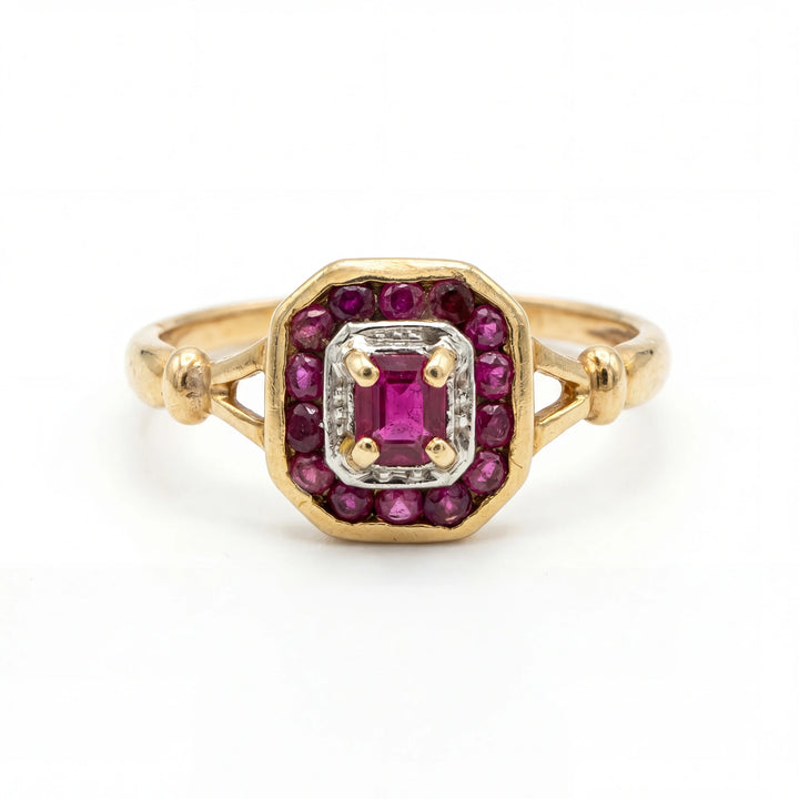 Bague Or jaune et Rubis
