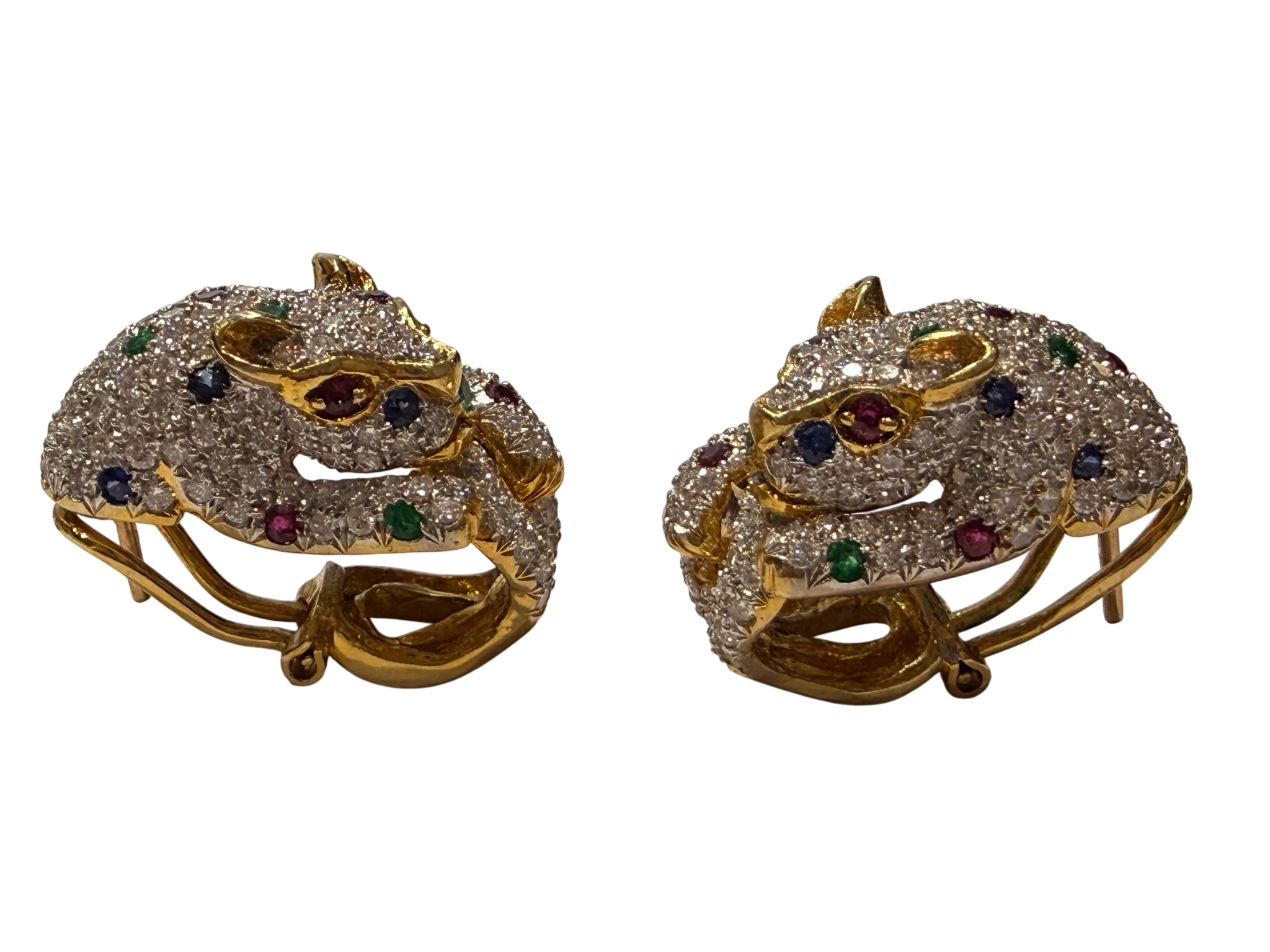 Boucles d'oreilles Or jaune et Diamants