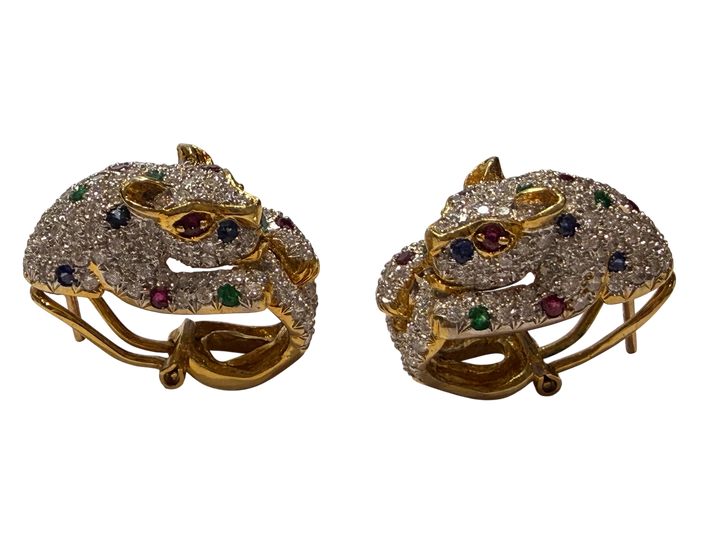 Boucles d'oreilles Or jaune et Diamants