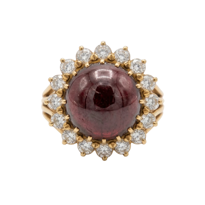 Bague Or jaune et Rubellite
