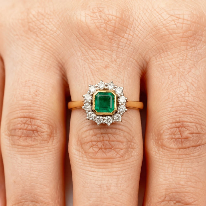 Bague or et Émeraude