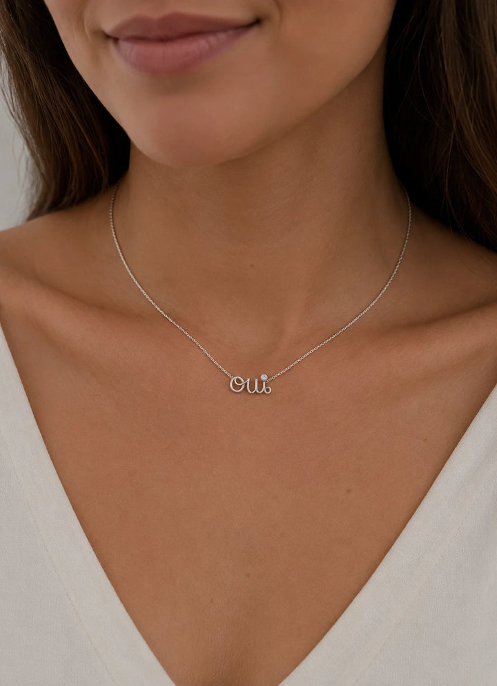 Dior Collier Mini oui Or blanc et Diamant