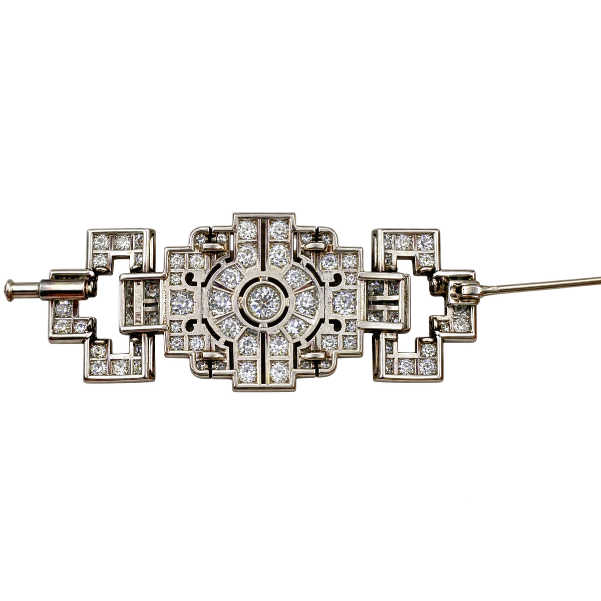 Broche platine et Diamants