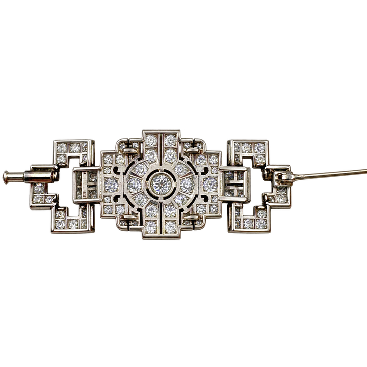 Broche platine et Diamants