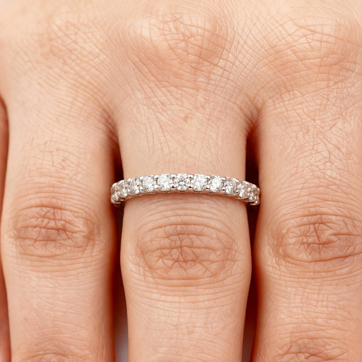 Bague Or blanc et Diamant pavage