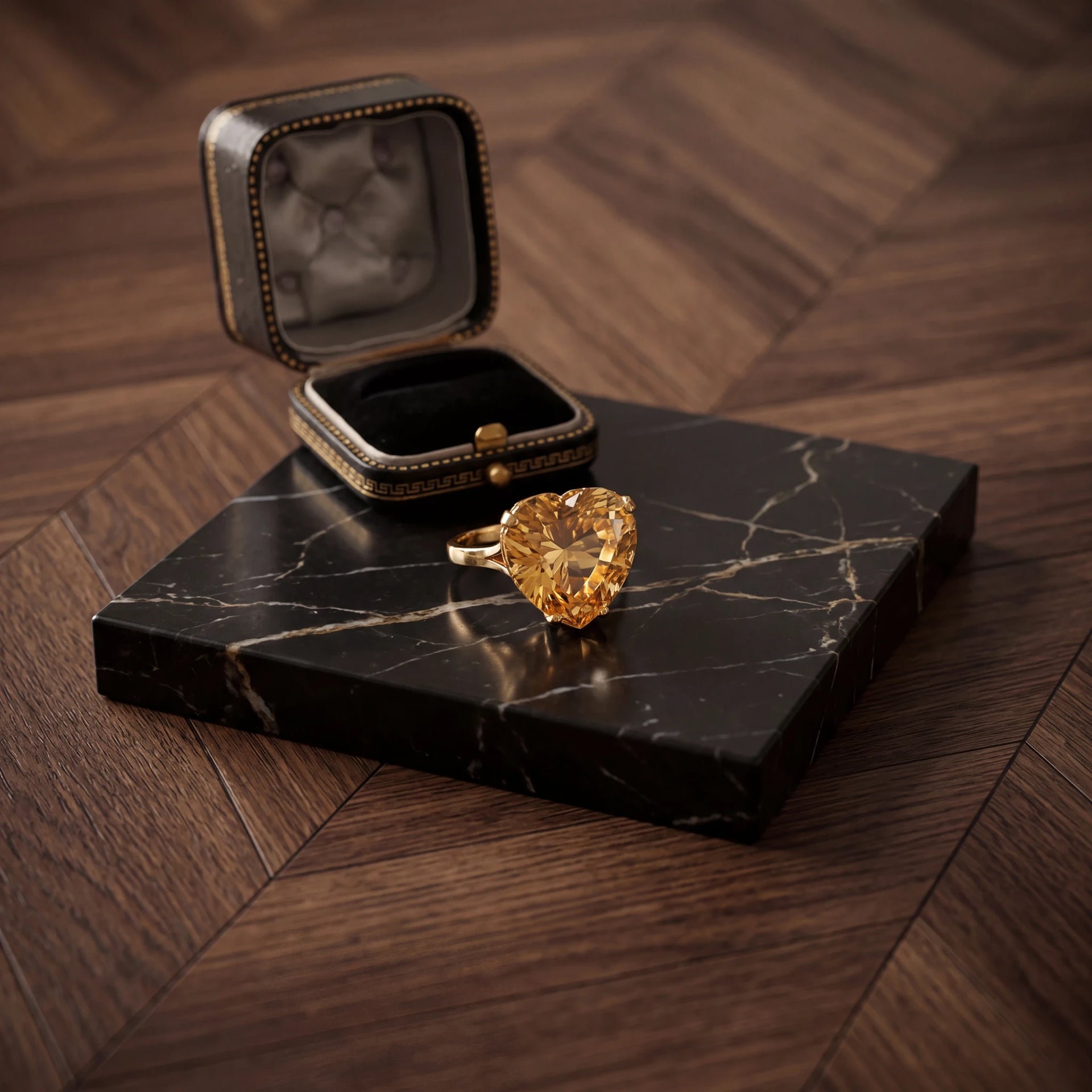 Bague Or jaune et Citrine