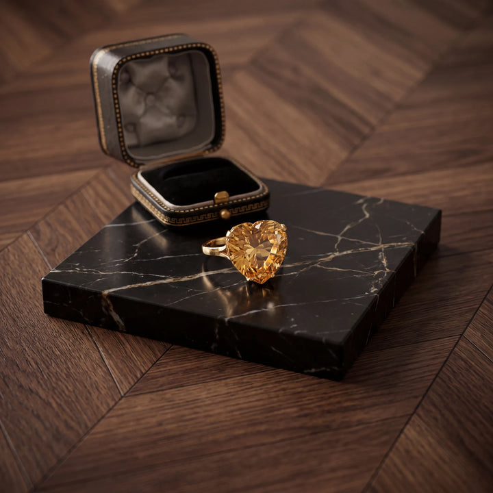 Bague Or jaune et Citrine