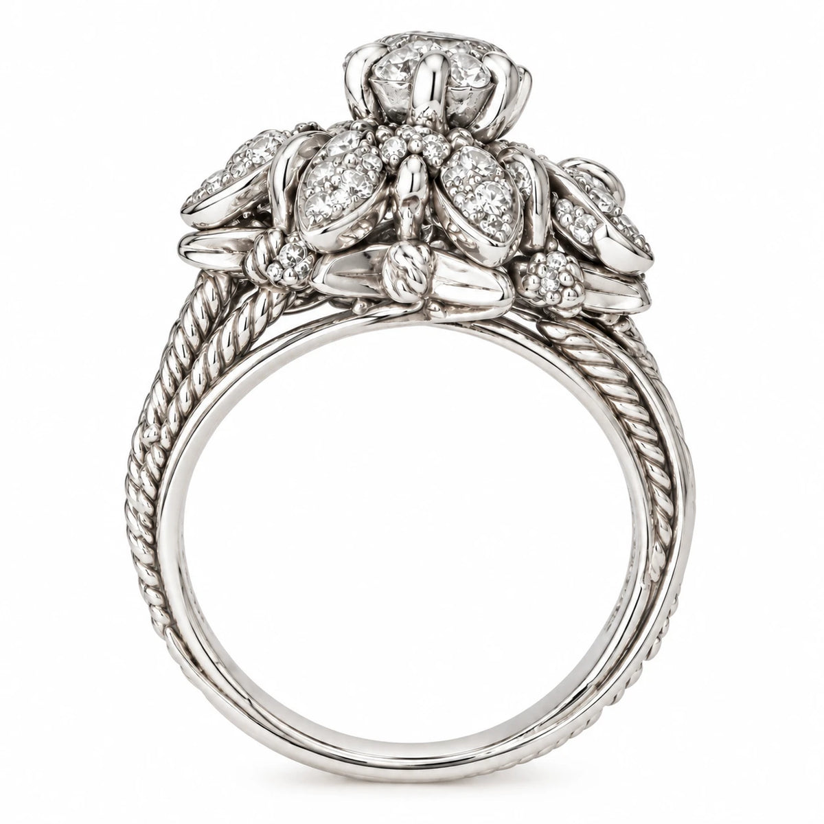 Bague or diamants