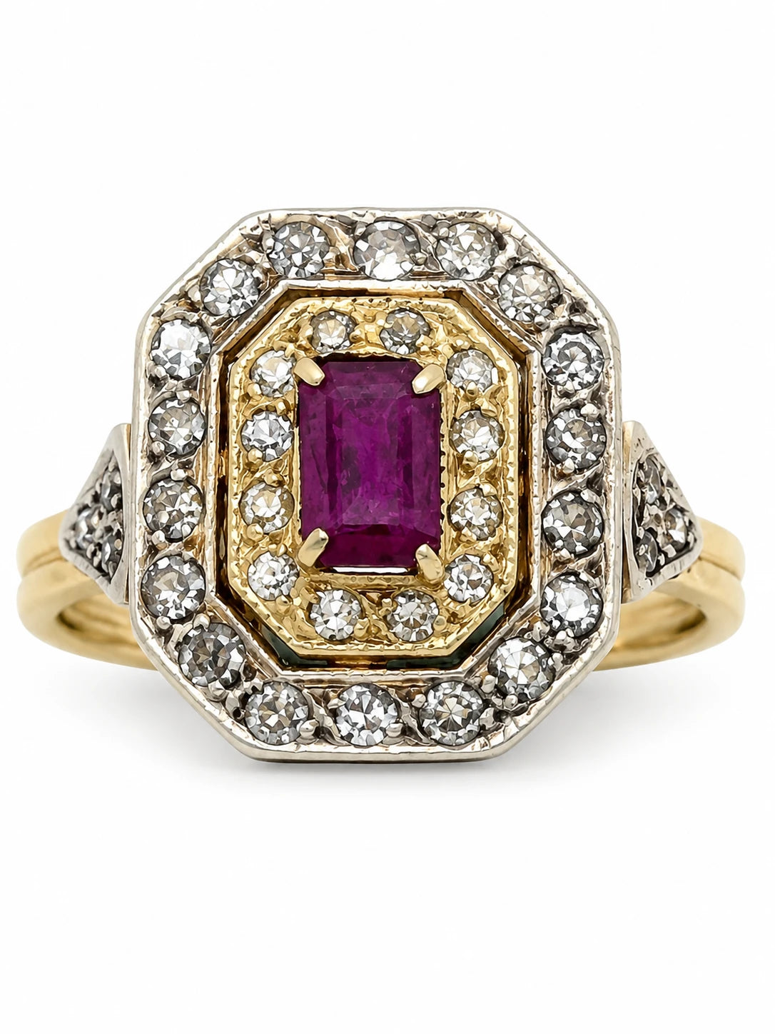 Bague or et Rubis