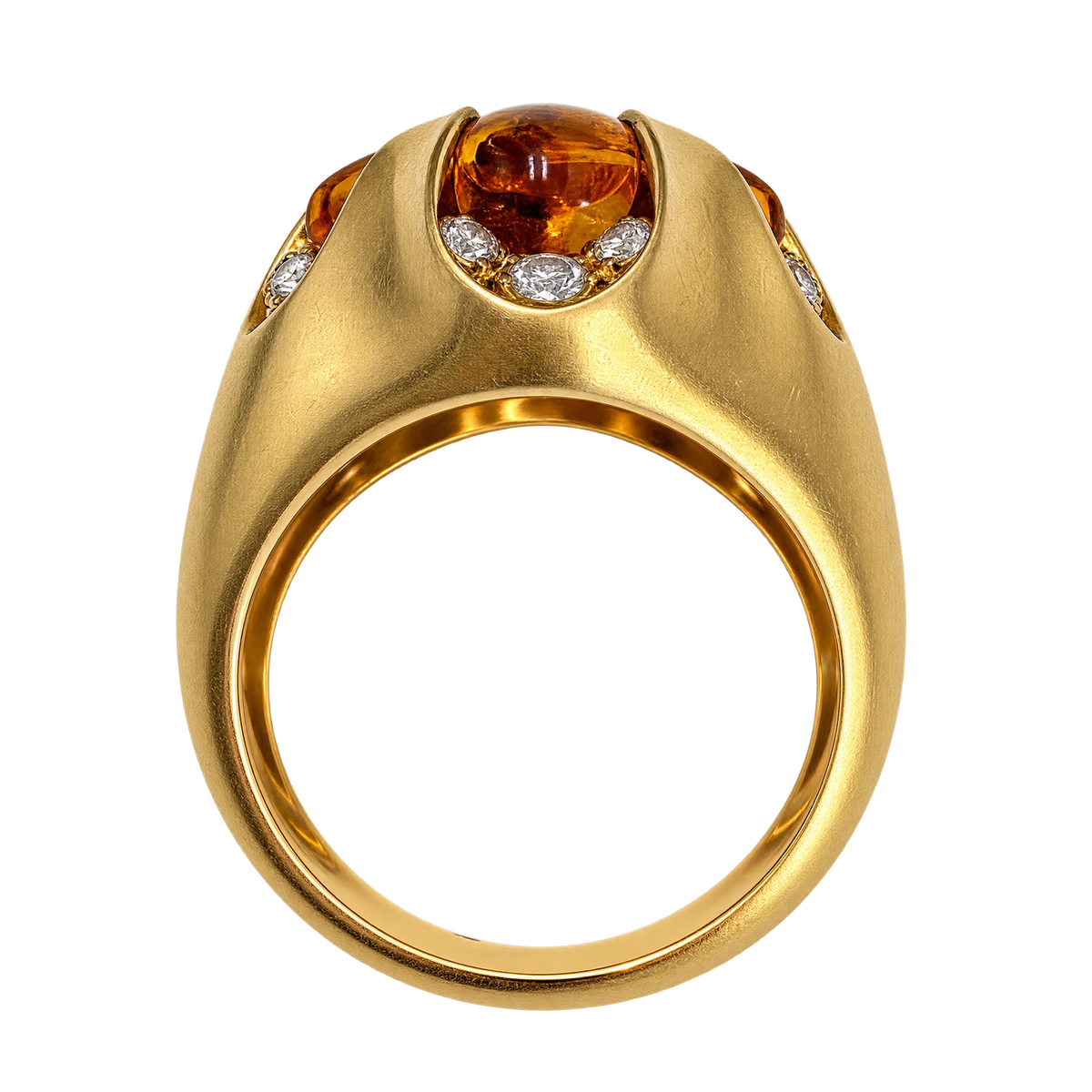 Bague or citrine