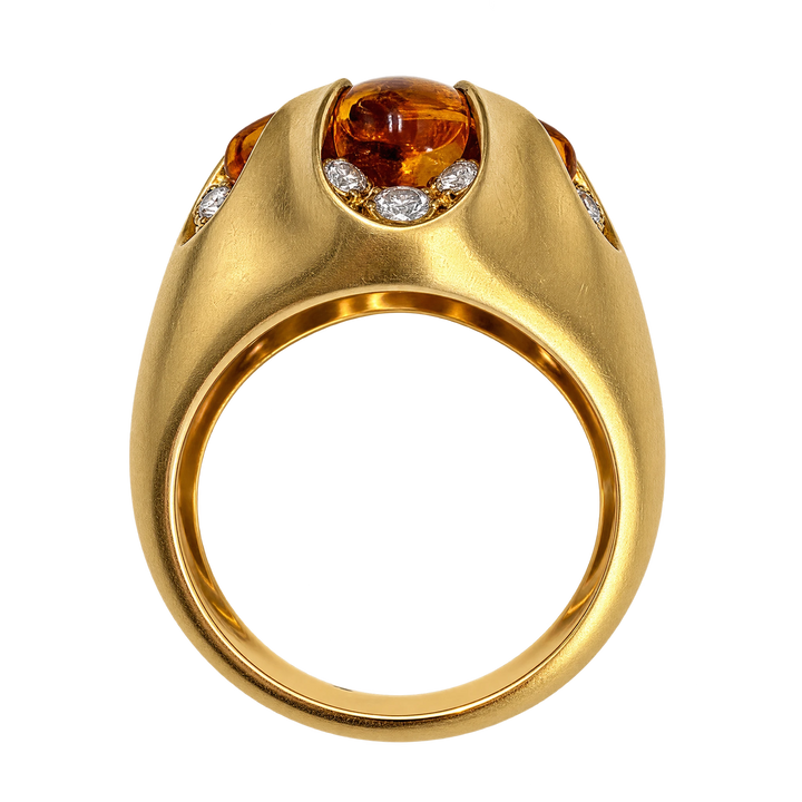 Bague or citrine