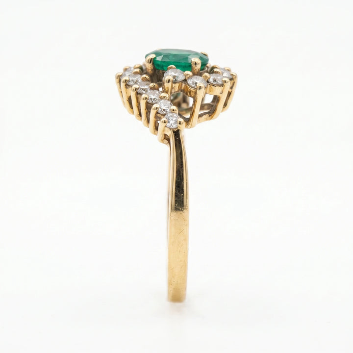 Bague or et Émeraude