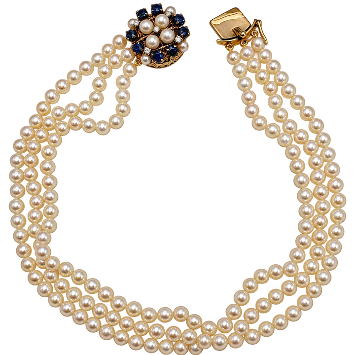 Collier or et Perles