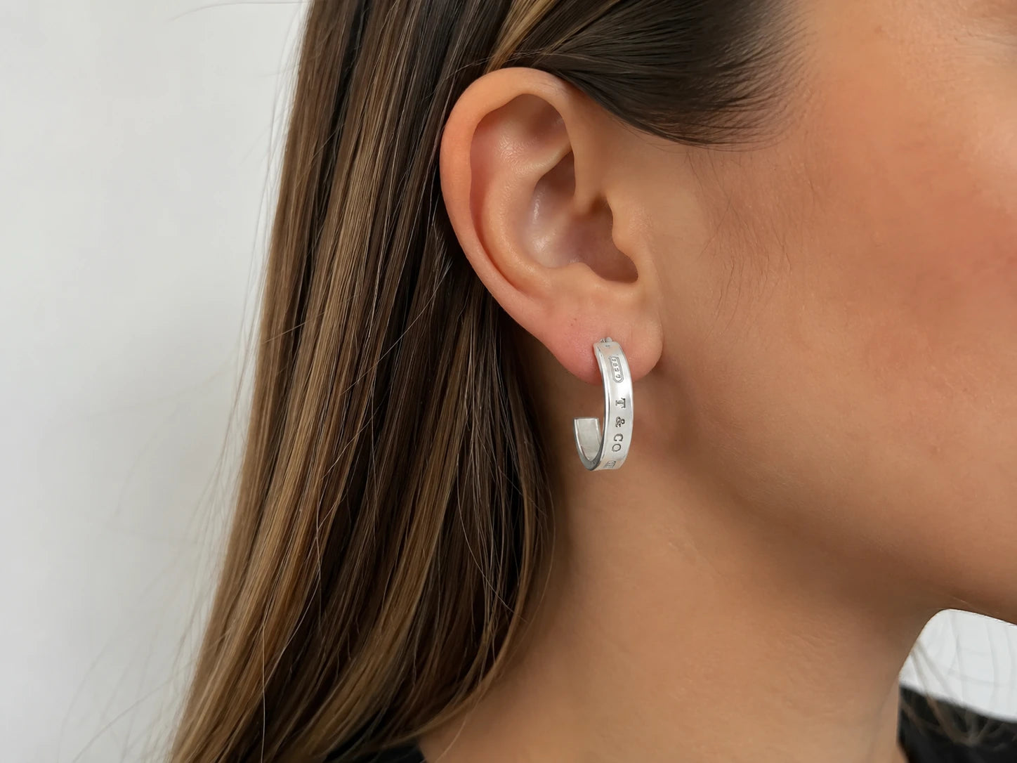 Tiffany & Co. Boucles d'oreilles 1837 argent