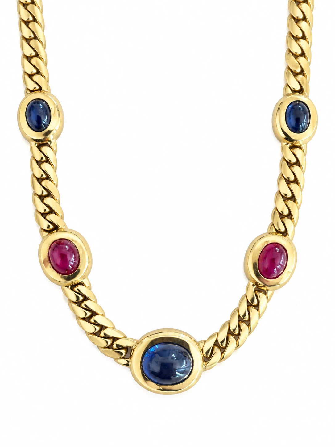 Collier or et Saphir