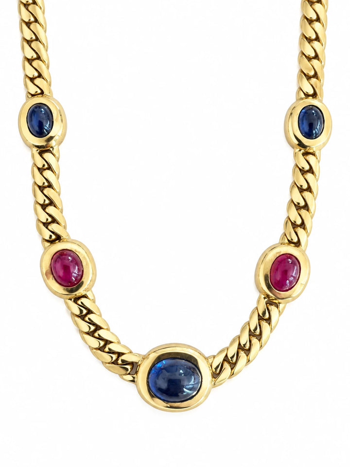 Collier or et Saphir