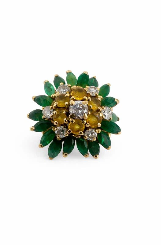Bague Or jaune et Émeraude