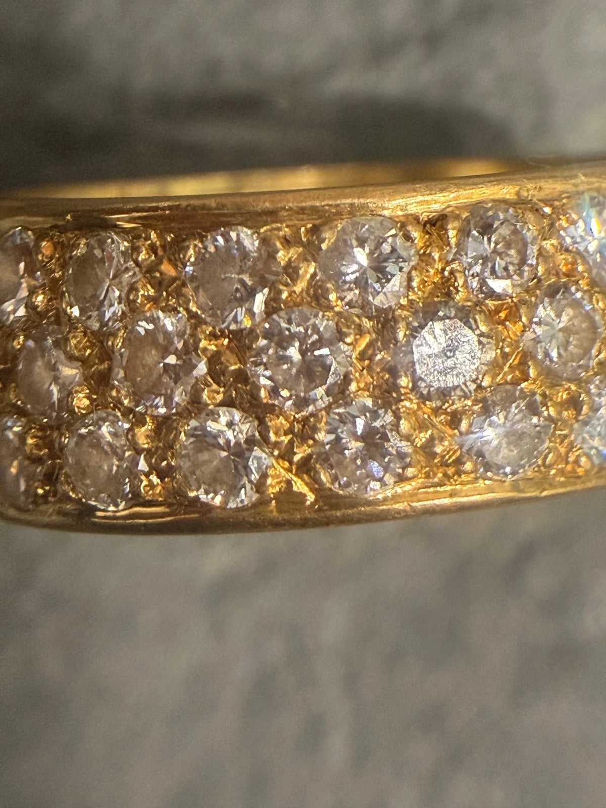 Bague or et Diamant pavage