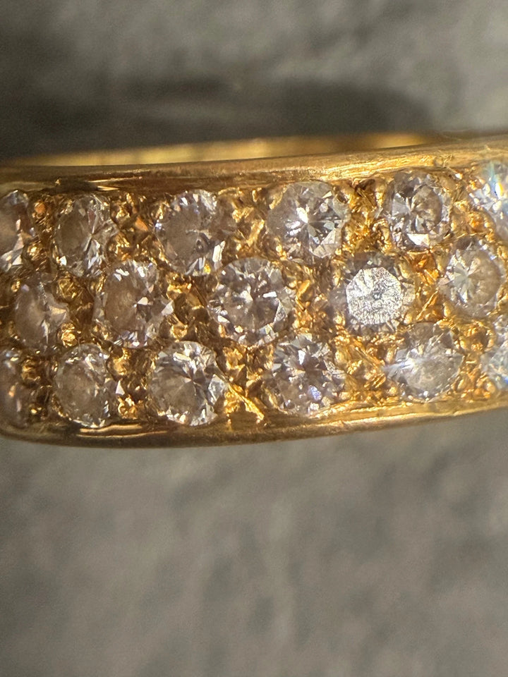 Bague or et Diamant pavage