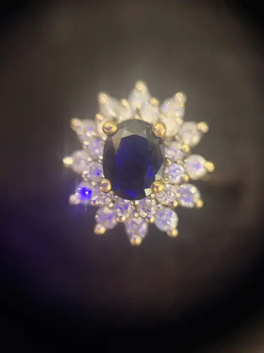 Bague or et Saphir