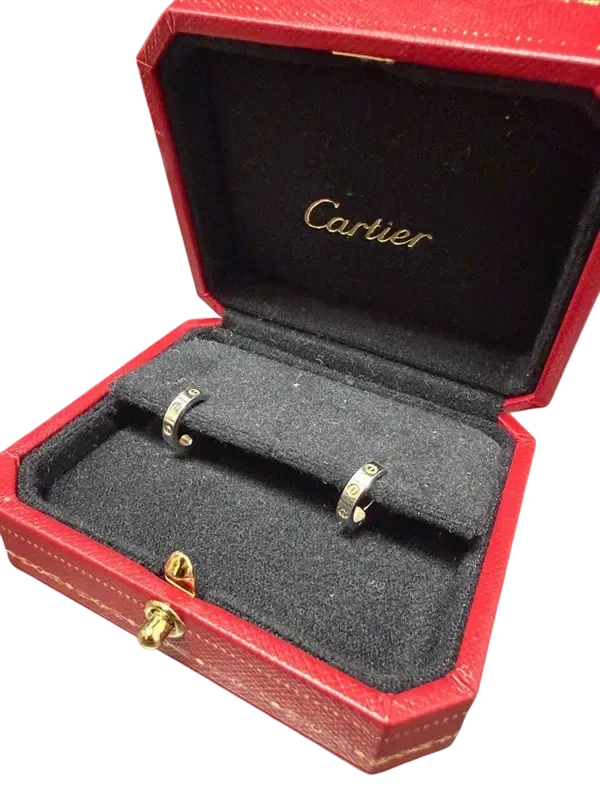 Cartier Boucles d'oreilles Love Or blanc