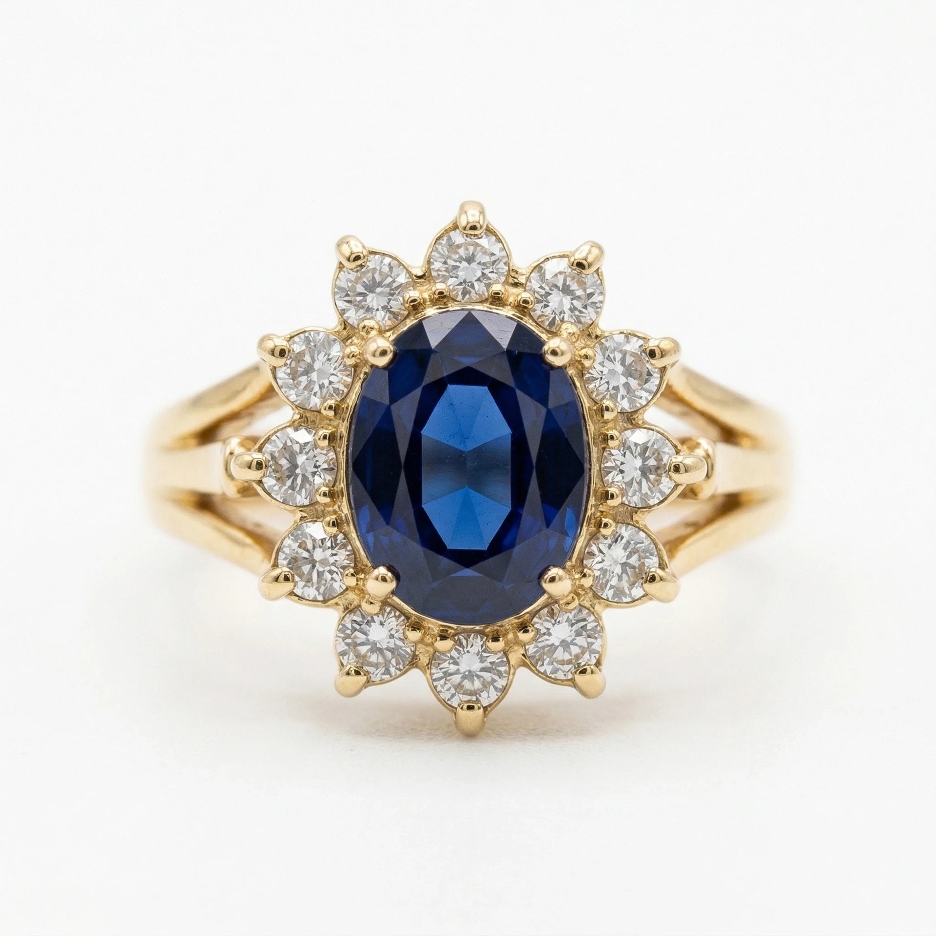 Bague Or jaune et Saphir
