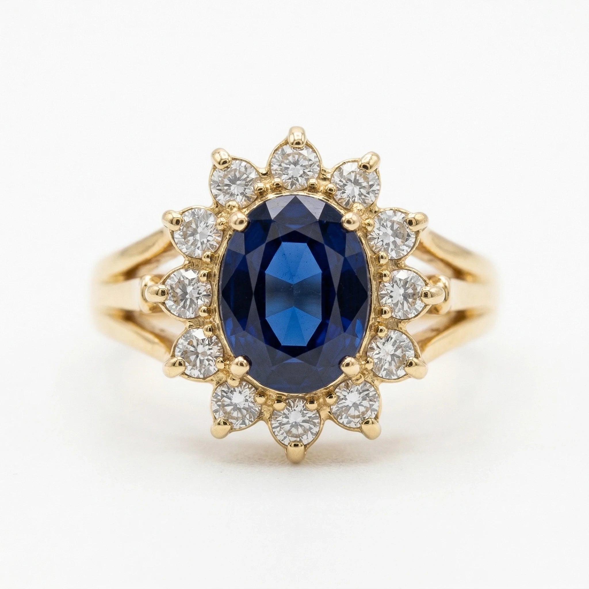 Bague Or jaune et Saphir