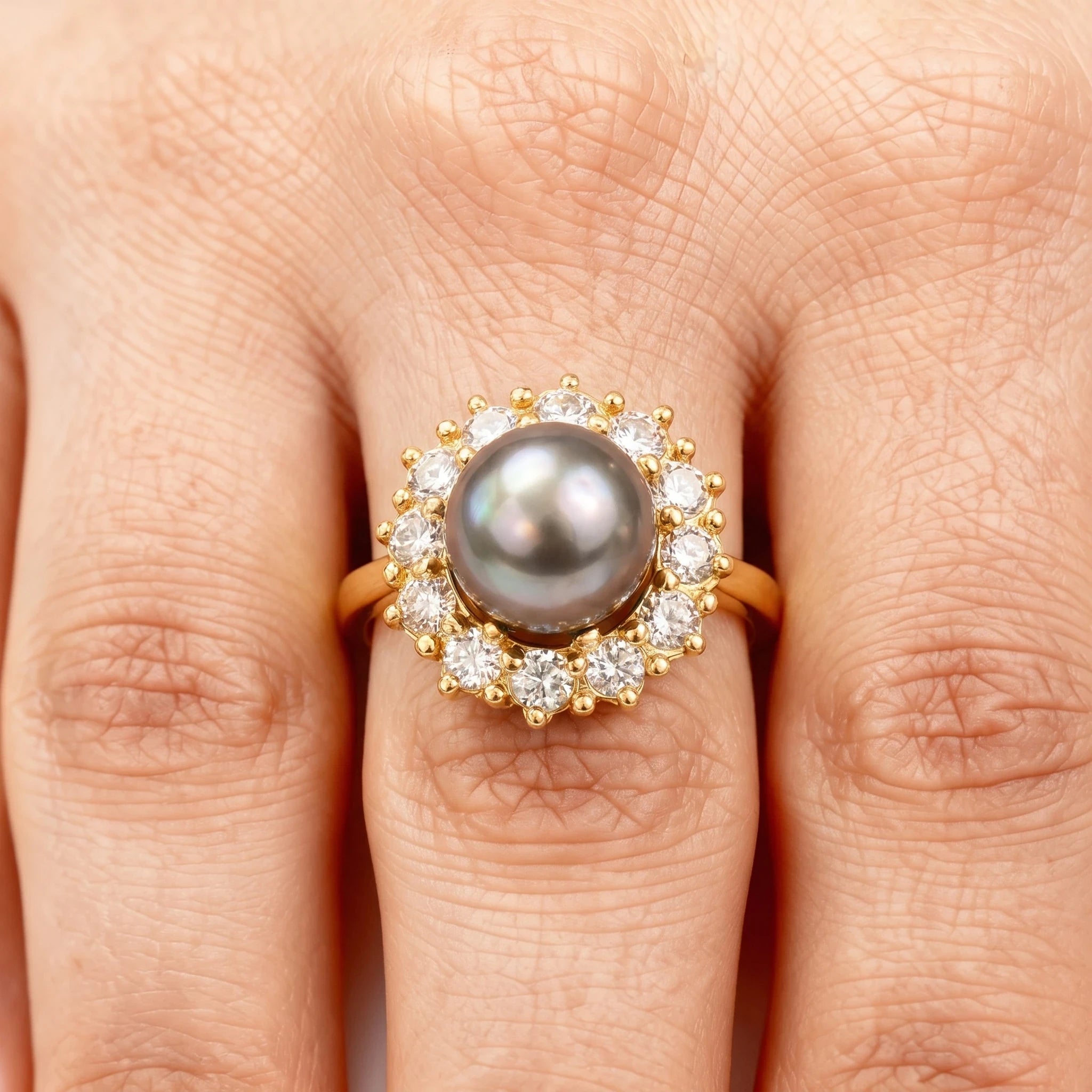 Bague Or jaune et Perle de culture