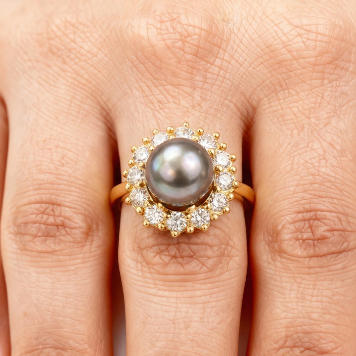 Bague Or jaune et Perle de culture