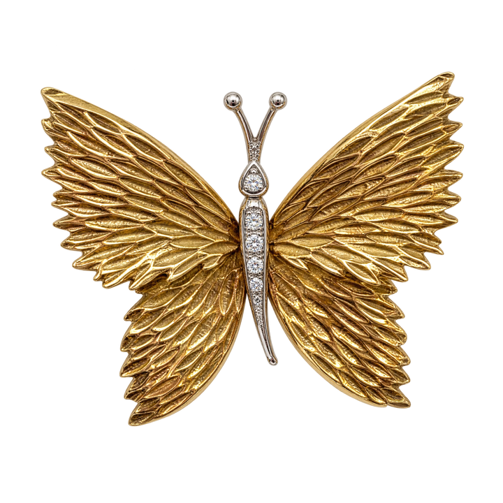 Tiffany & Co. Broche or et Diamant pavage