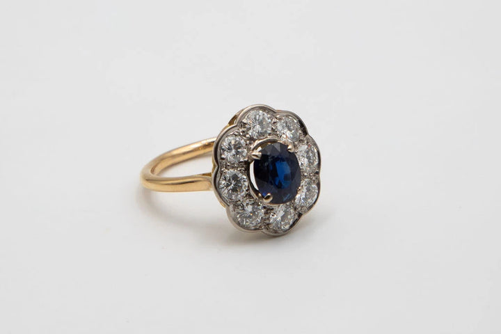 Bague Or jaune et Saphir