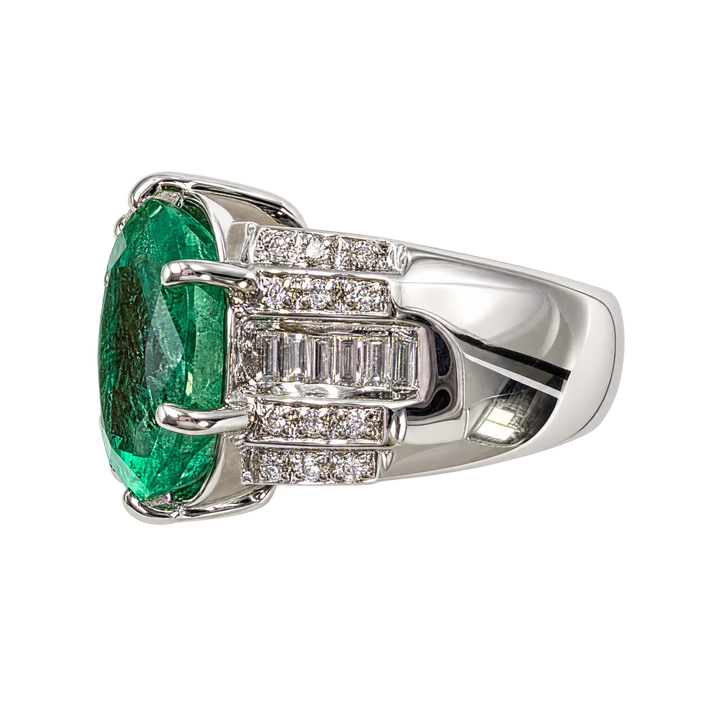 Bague or et Émeraude