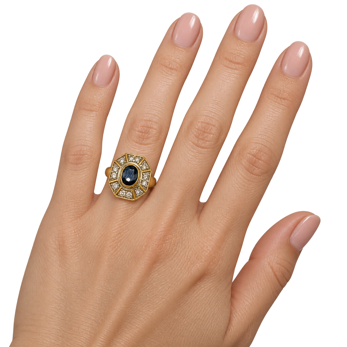Bague or et Saphir