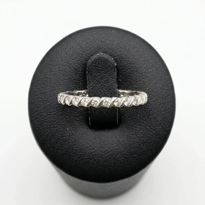 Alliance Or blanc et Diamant