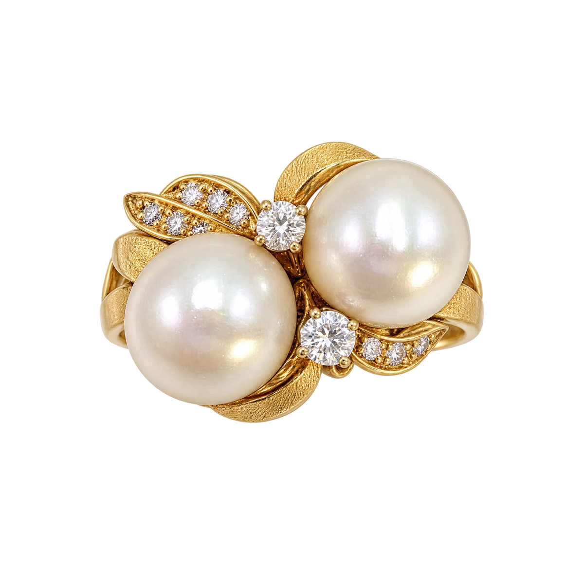 Bague or jaune et Perle