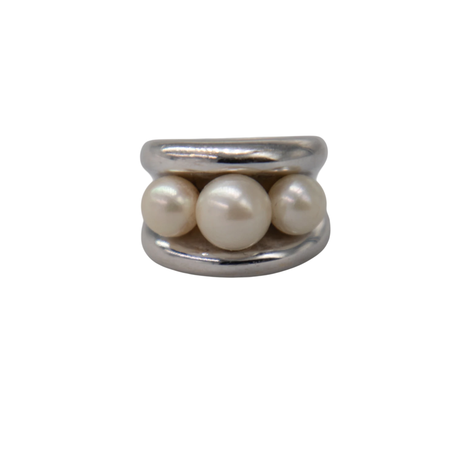 Poiray Bague Fidji Or blanc et Perle de culture