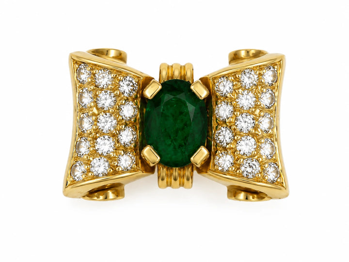 Bague Or jaune et Émeraude