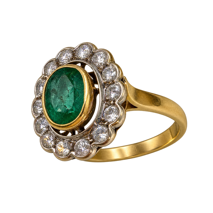 Bague or et Émeraude