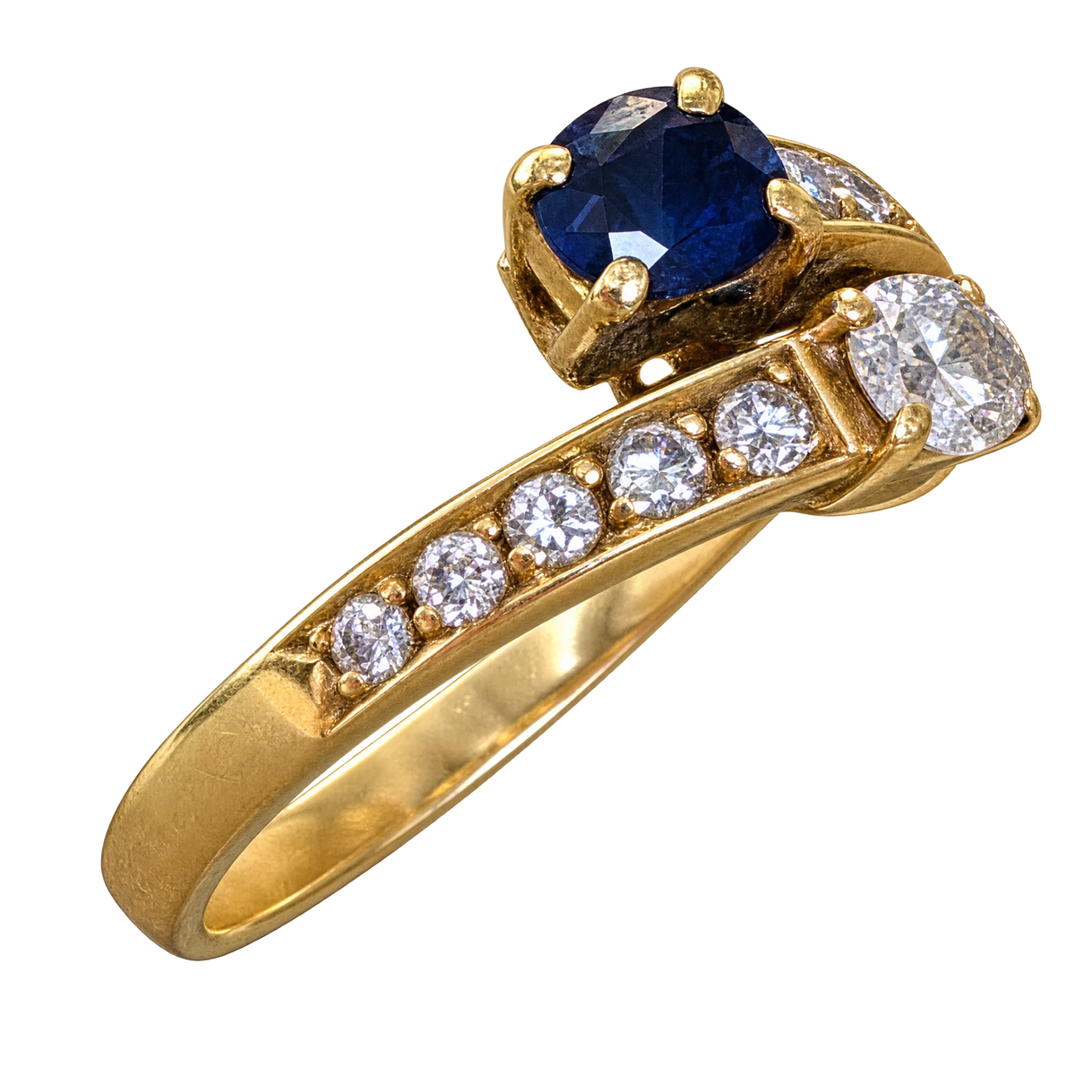 Bague or et Saphir
