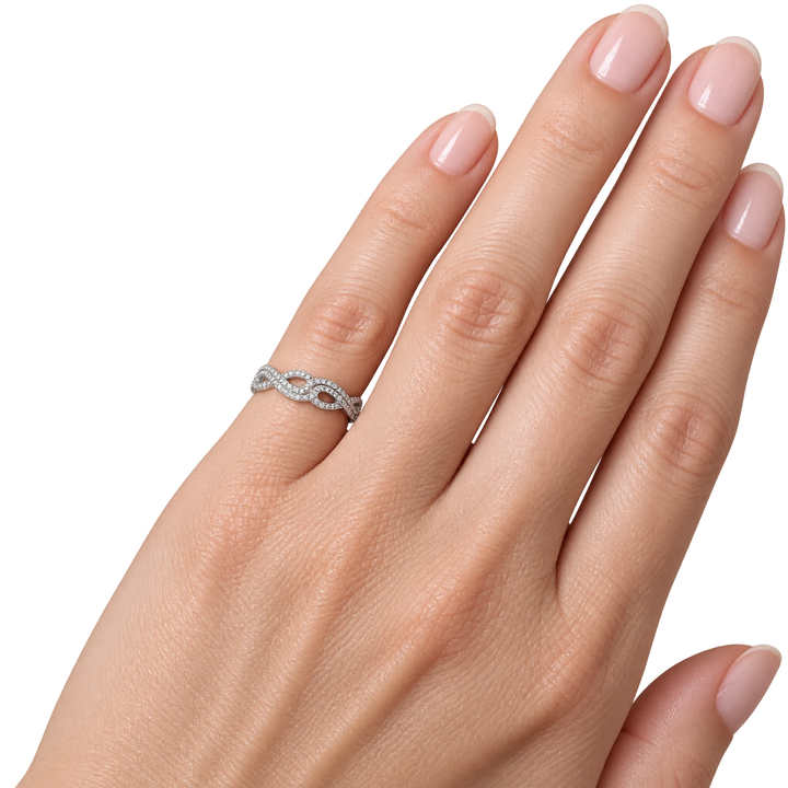 Bague or et Diamant pavage