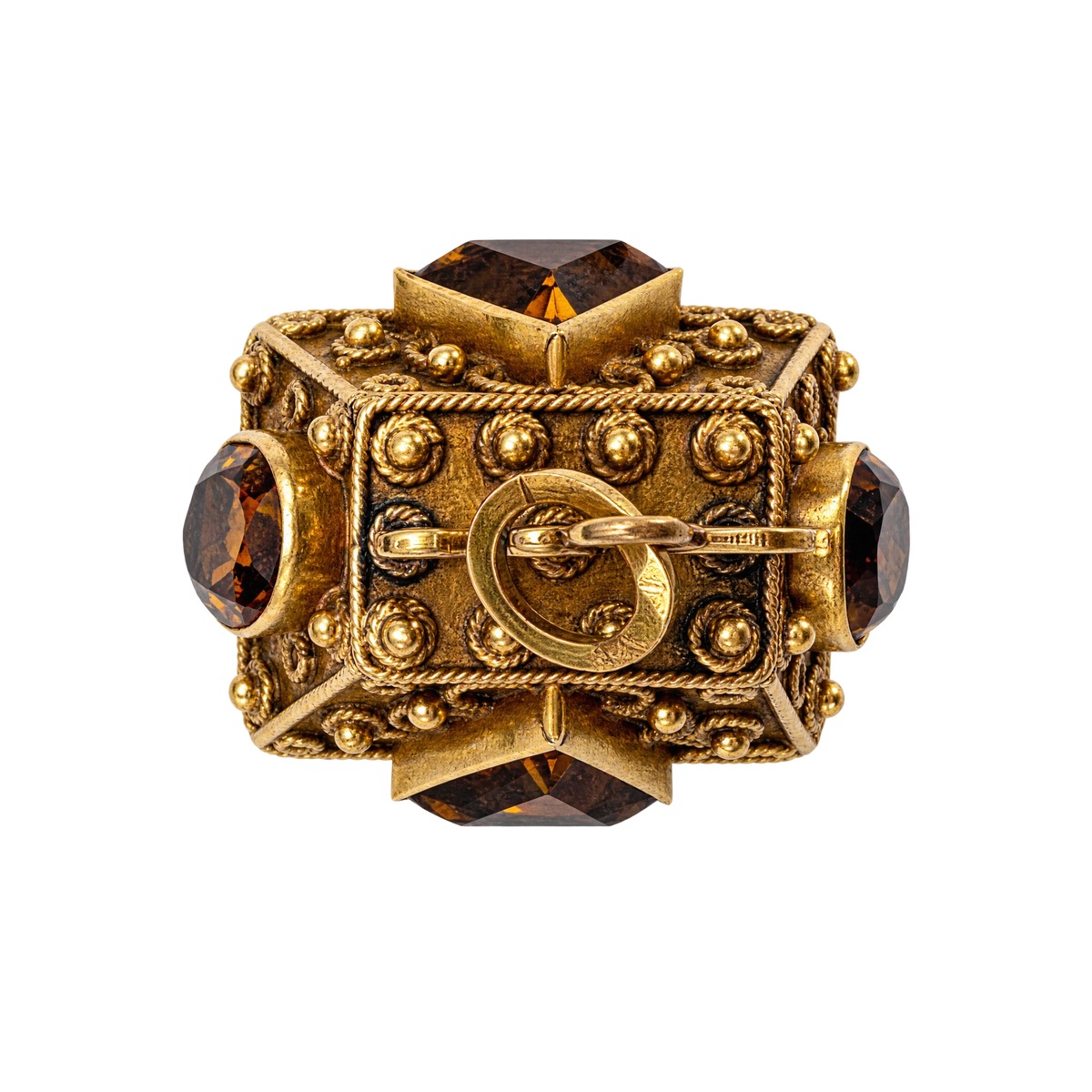 Pendentif or et Citrine