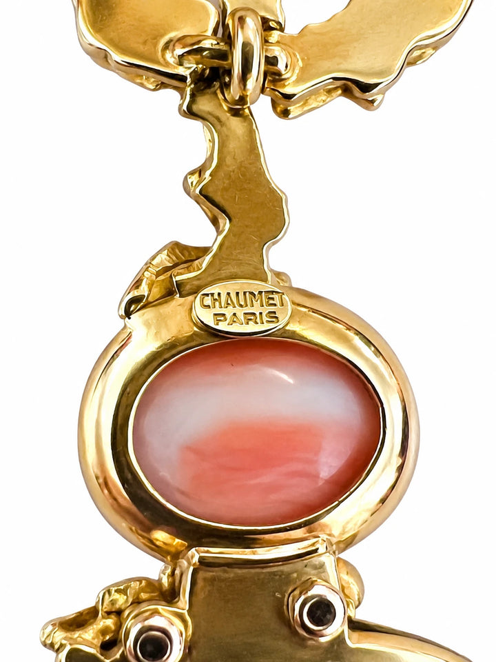 Chaumet Pendentif Or jaune et Corail