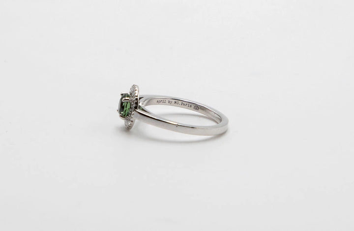 April by Bague Or blanc et Peridot