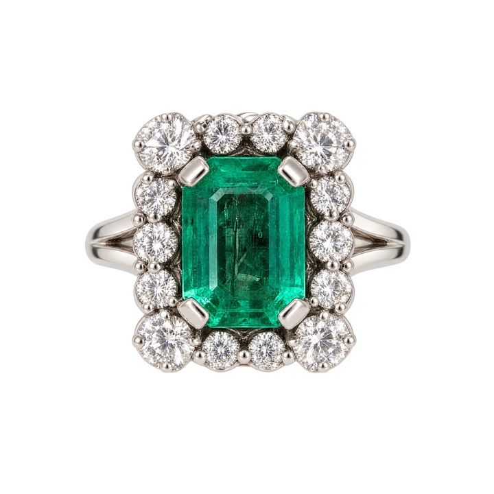 Omega Bague or et Émeraude