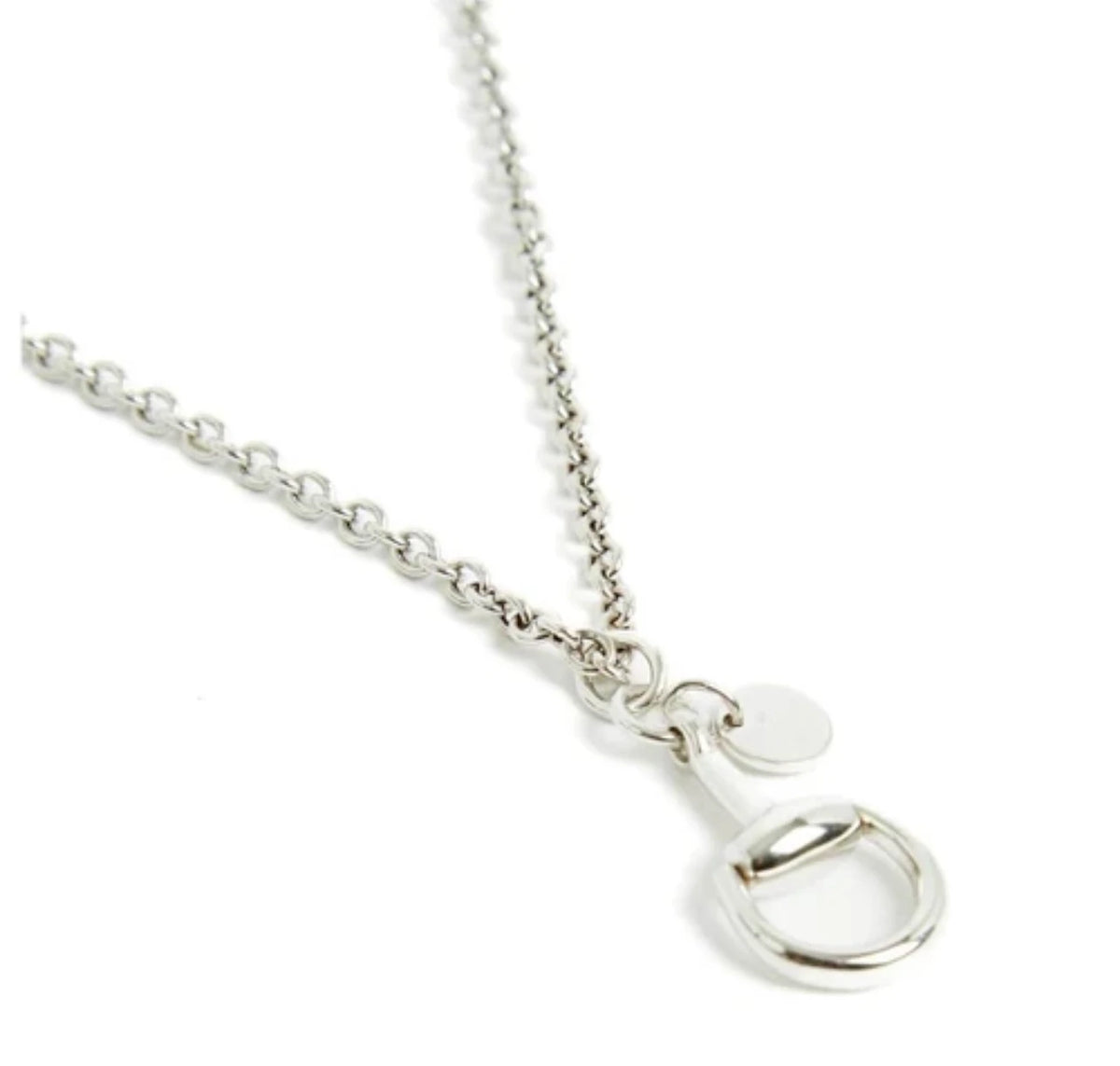 Gucci collier Horsebit or blanc