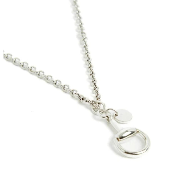 Gucci collier Horsebit or blanc