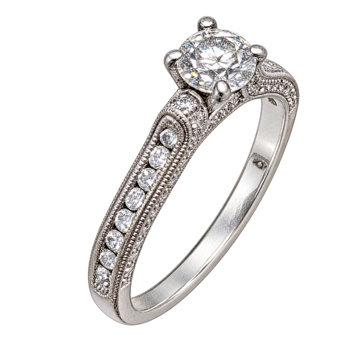 Bague solitaire or et Diamant